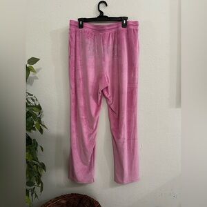 Juicy Couture Pink Velour Lounge Pants sleepwear Sz L